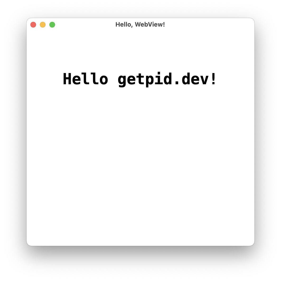 Greeting page